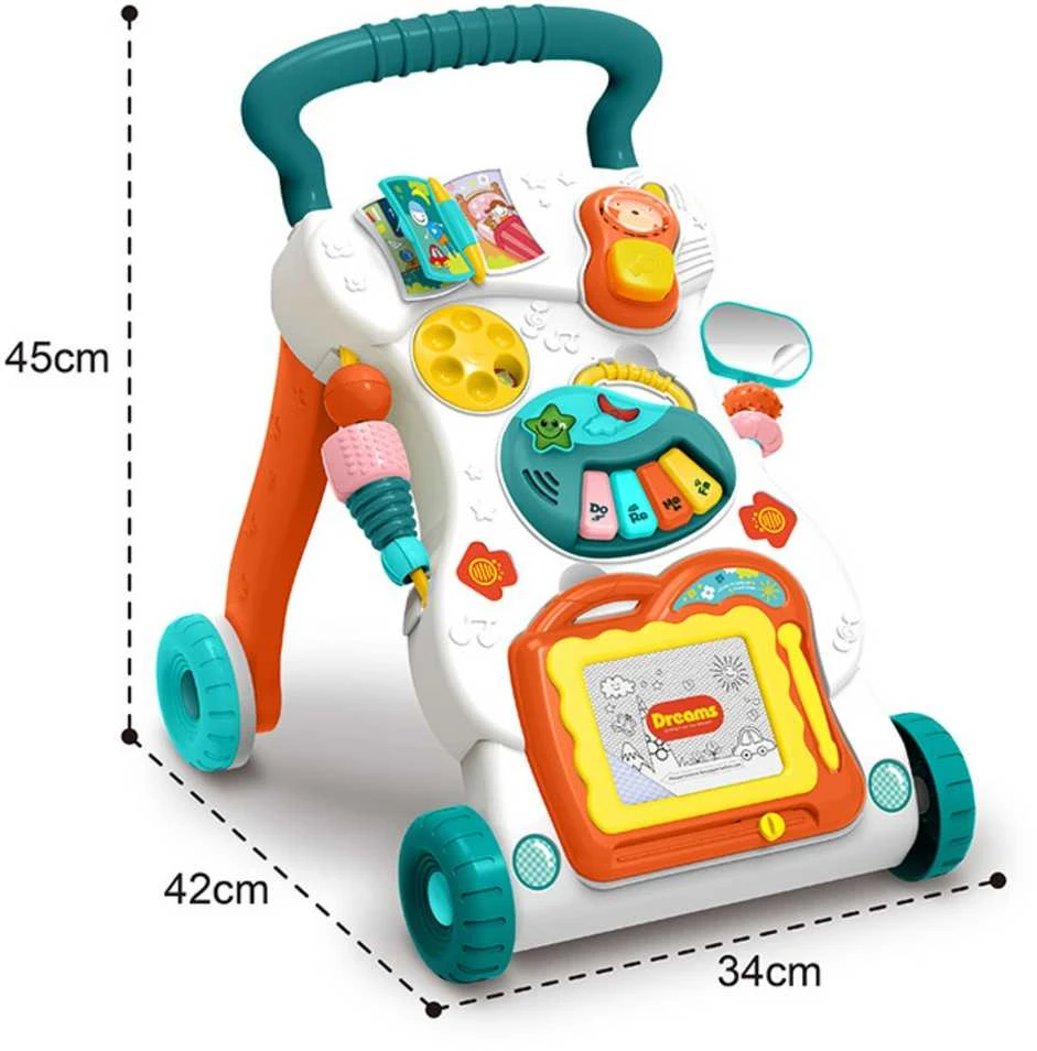 Woopie Baby WOOPIE Vaikiškas muzikos vaikštynė su piešimo lenta