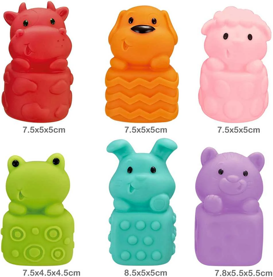 Woopie Baby WOOPIE Žaislai Žvėreliai Sensory 6 vnt
