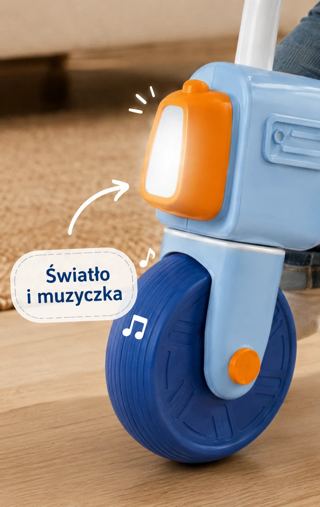 WOOPIE balansinis dviratis su garsiniu signalu 18 m+