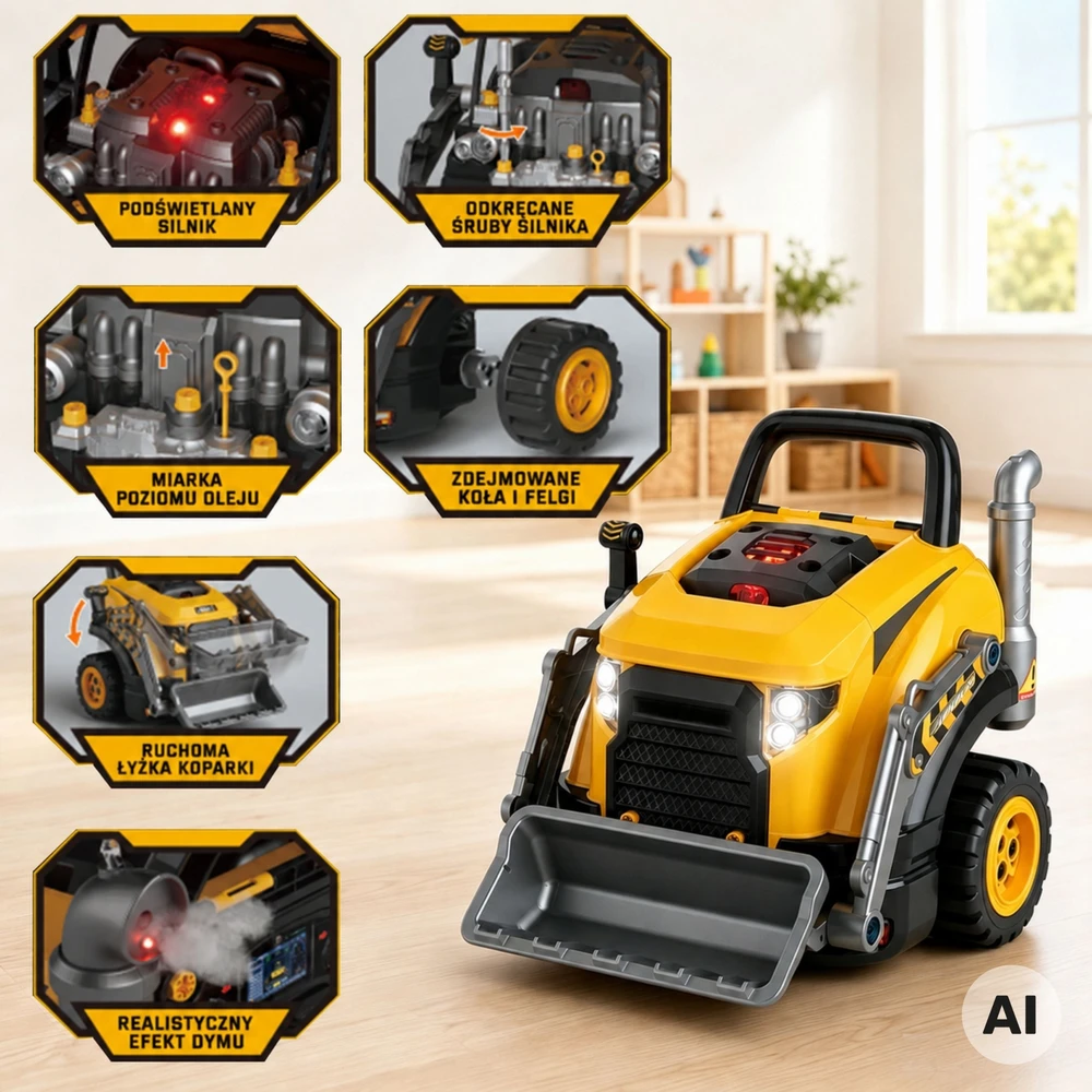 Woopie Big Dozer Workshop Tools Sound Light