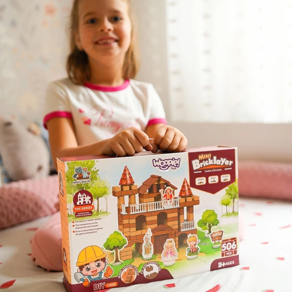 Woopie 3in1 Pasidaryk pats konstravimo rinkinys vaikams Plytų pilis 307 d.