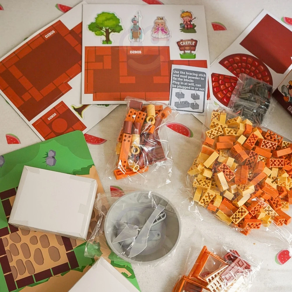 Woopie 3in1 Pasidaryk pats konstravimo rinkinys vaikams Plytų pilis 307 d.