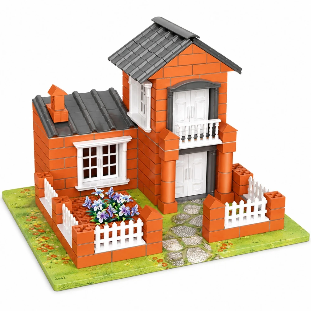 WOOPIE Statybinis rinkinys „Villa“ – 458 dalys, namo konstravimas vaikams nuo 3 metų