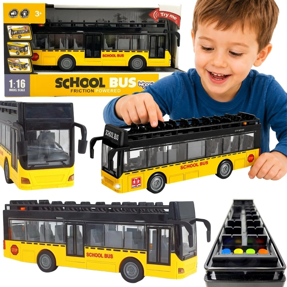 WOOPIE Autobusas su Šviesomis ir Atidaromomis Durimis