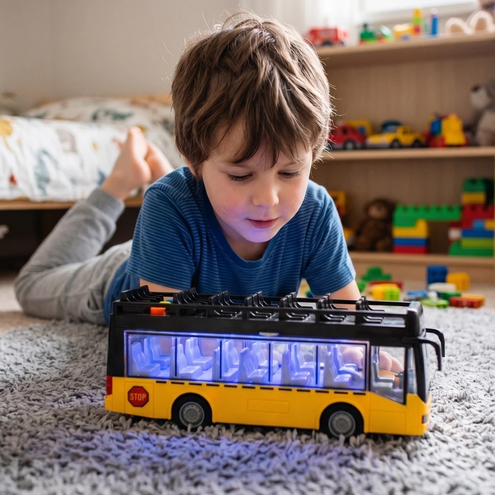 WOOPIE Autobusas su Šviesomis ir Atidaromomis Durimis