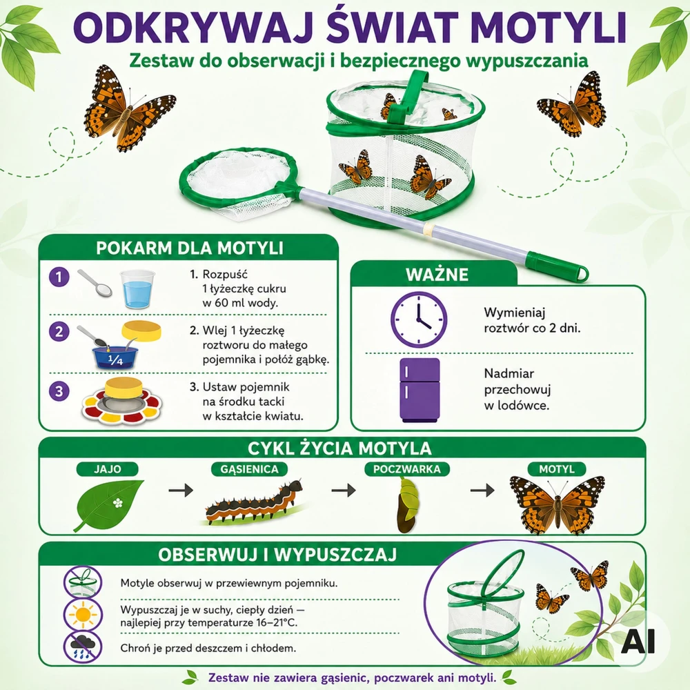 Woopie Butterfly Breeding Kit STEM Kit Mesh Accessories