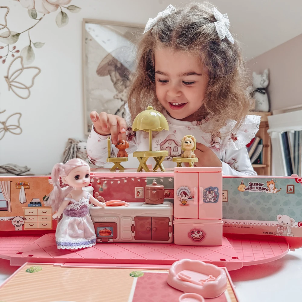 Kemperis 2in1 XXL dydžio lėlių namelis WOOPIE