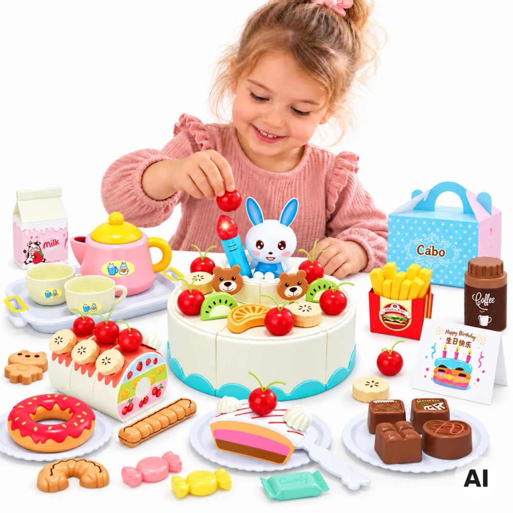 Woopie Žaislas Cukiernia Tortas su Arbatos Komplektu 85 vnt.