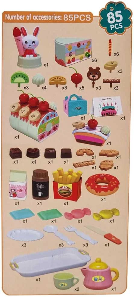 Woopie Žaislas Cukiernia Tortas su Arbatos Komplektu 85 vnt.
