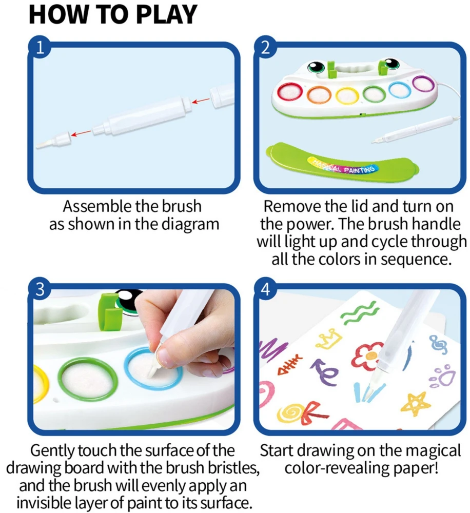 WOOPIE Creative Painting Set for Kids LED Stamps 6 Colors