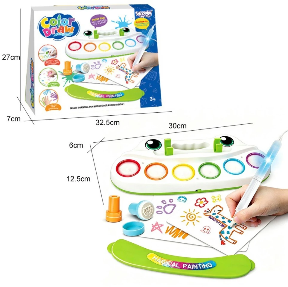WOOPIE Creative Painting Set for Kids LED Stamps 6 Colors