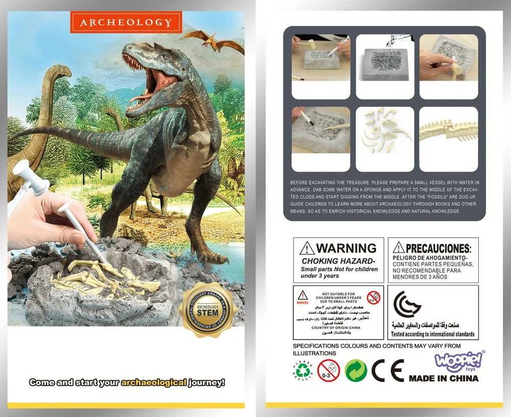 Dinozauro Skeleto Archeologiniai Kasinėjimai WOOPIE