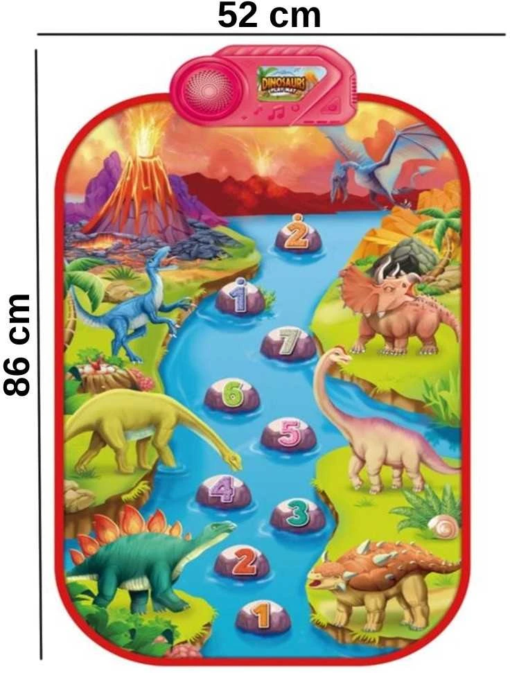 Didelis Muzikinis Lavinamasis Kilimėlis Pianinas XL su Dinozaurais WOOPIE