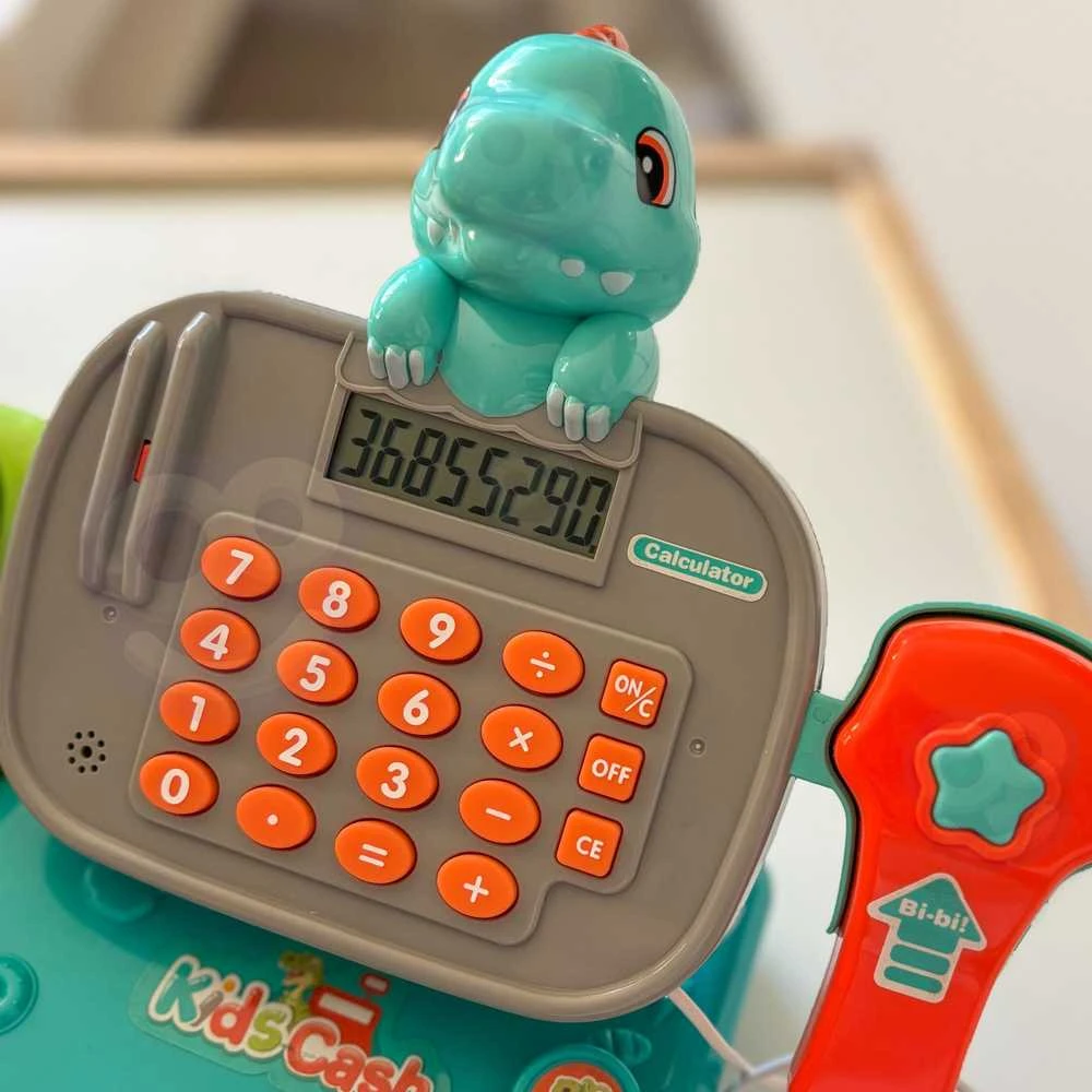WOOPIE Žaislas kasos aparatas Dino su Shelką