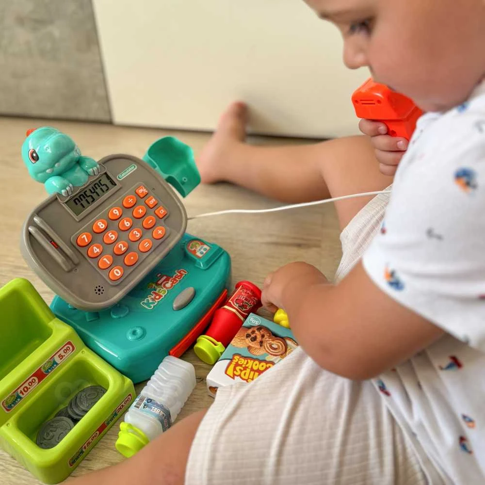 WOOPIE Žaislas kasos aparatas Dino su Shelką