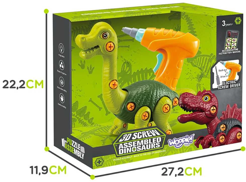 Woopie Konstrukcinis rinkinys – Brachiosaurus dinozauras su gręžtuvu 31 vnt.