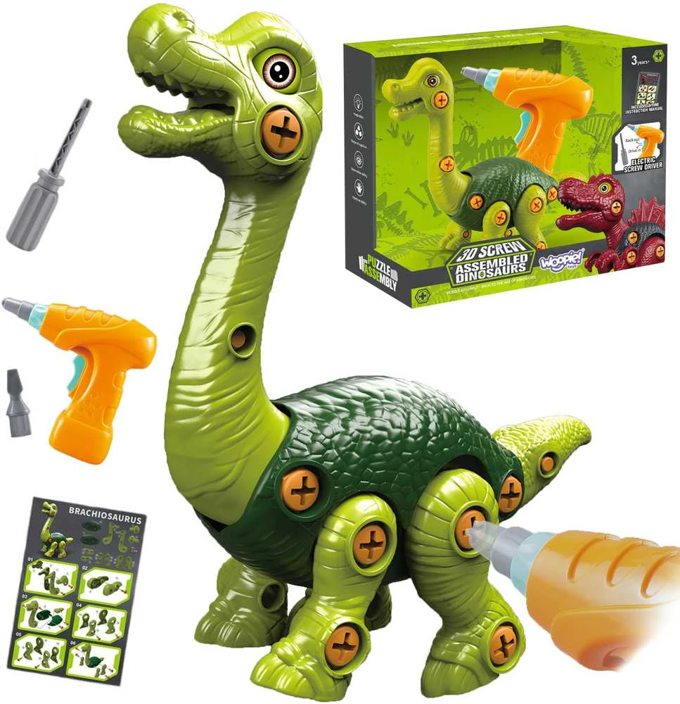 Woopie Konstrukcinis rinkinys – Brachiosaurus dinozauras su gręžtuvu 31 vnt.