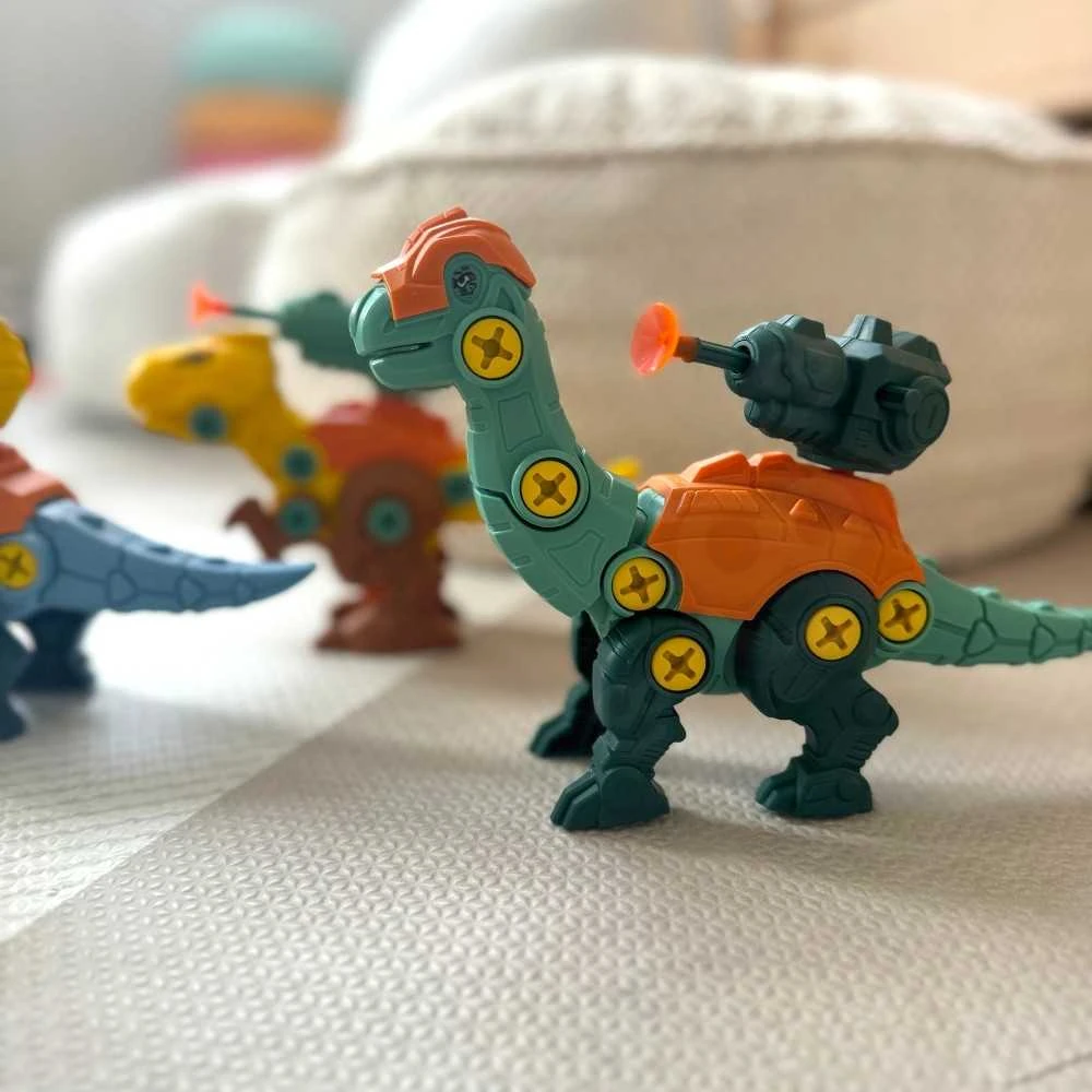 WOOPIE Dinozaurų Konstrukcinis Rinkinys 3 vnt. su Vitu ir Atsuktuvu