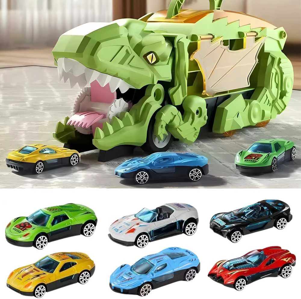 Woopie Žaislinis rinkinys: Dinosaūras ir automobilių trasa