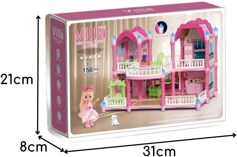 WOOPIE Lėlių Namas Sodo Vila 156vnt