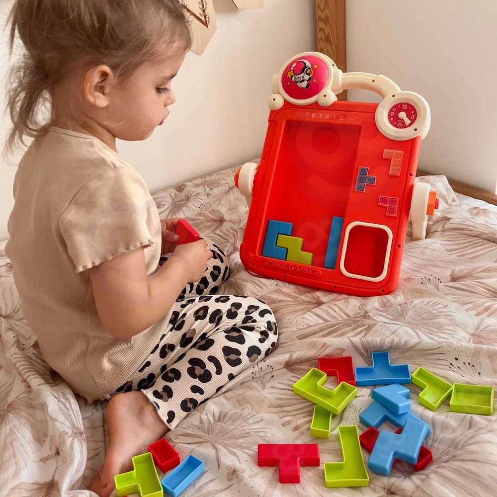 WOOPIE dvipusė piešimo lenta ir Tetris žaidimas 2in1