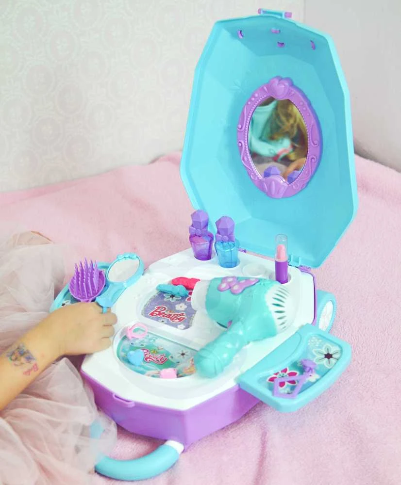 WOOPIE kosmetinis staliukas mergaitėms 2in1 - Grožio salonas lagamine