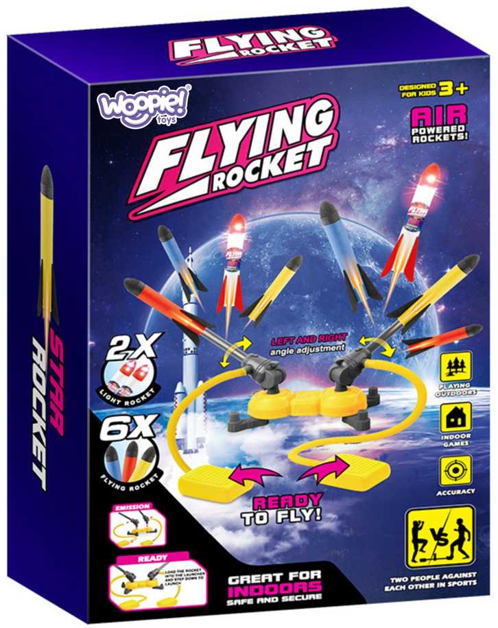 Woopie Dviguba Pirotechnika Šaudyklė Foam Raketos