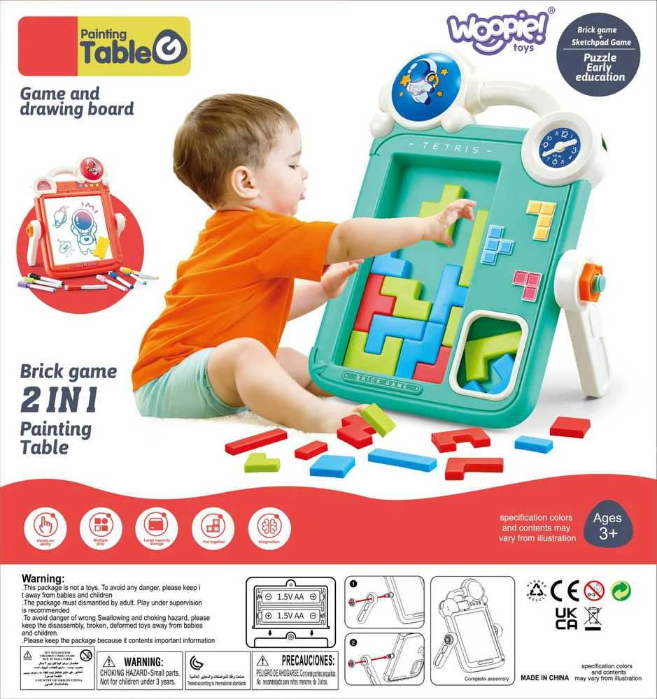 Woopie Piešimo lenta ir Tetris žaidimas 2in1