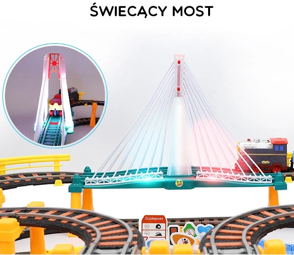„Woopie Eelectric Queue 2in1“ lenktynių trasos traukinys „Viaduct Auto XXL 192 EL“.