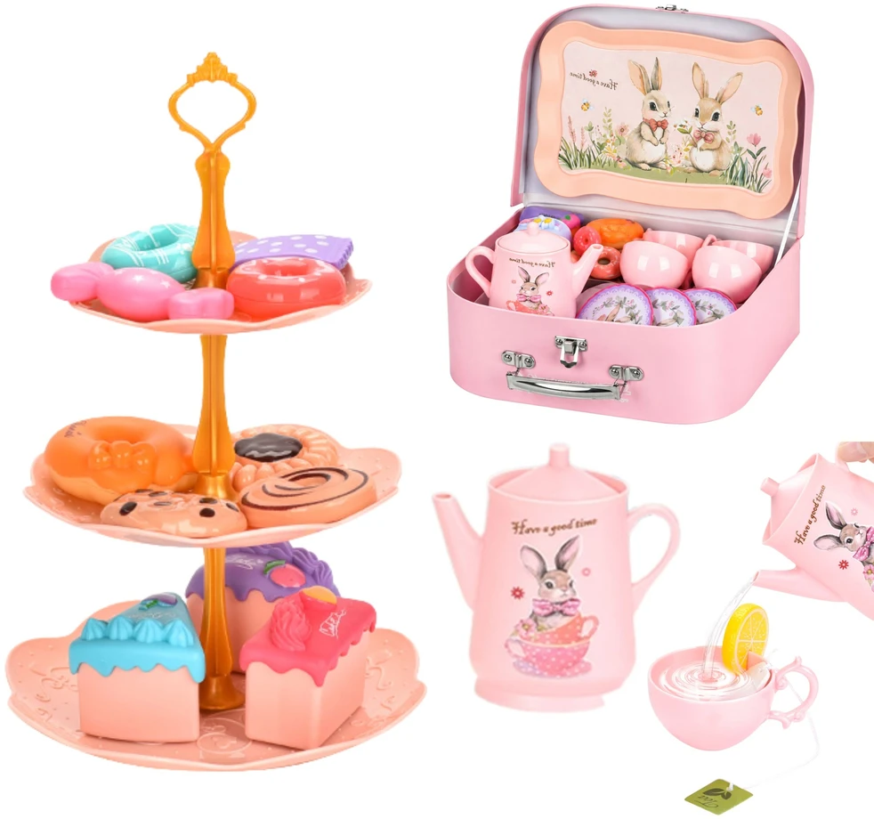 WOOPIE Elegant Tea and Coffee Set with Rabbit Motif 48 pcs.