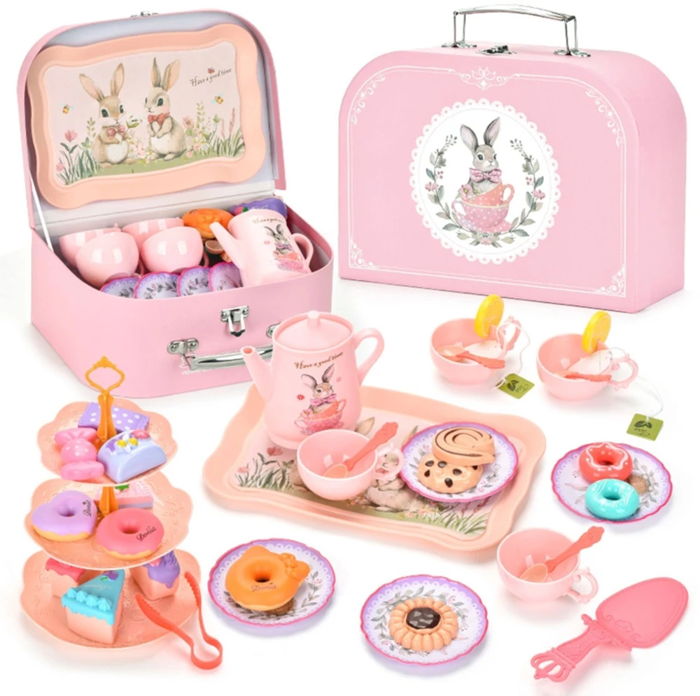 WOOPIE Elegant Tea and Coffee Set with Rabbit Motif 48 pcs.