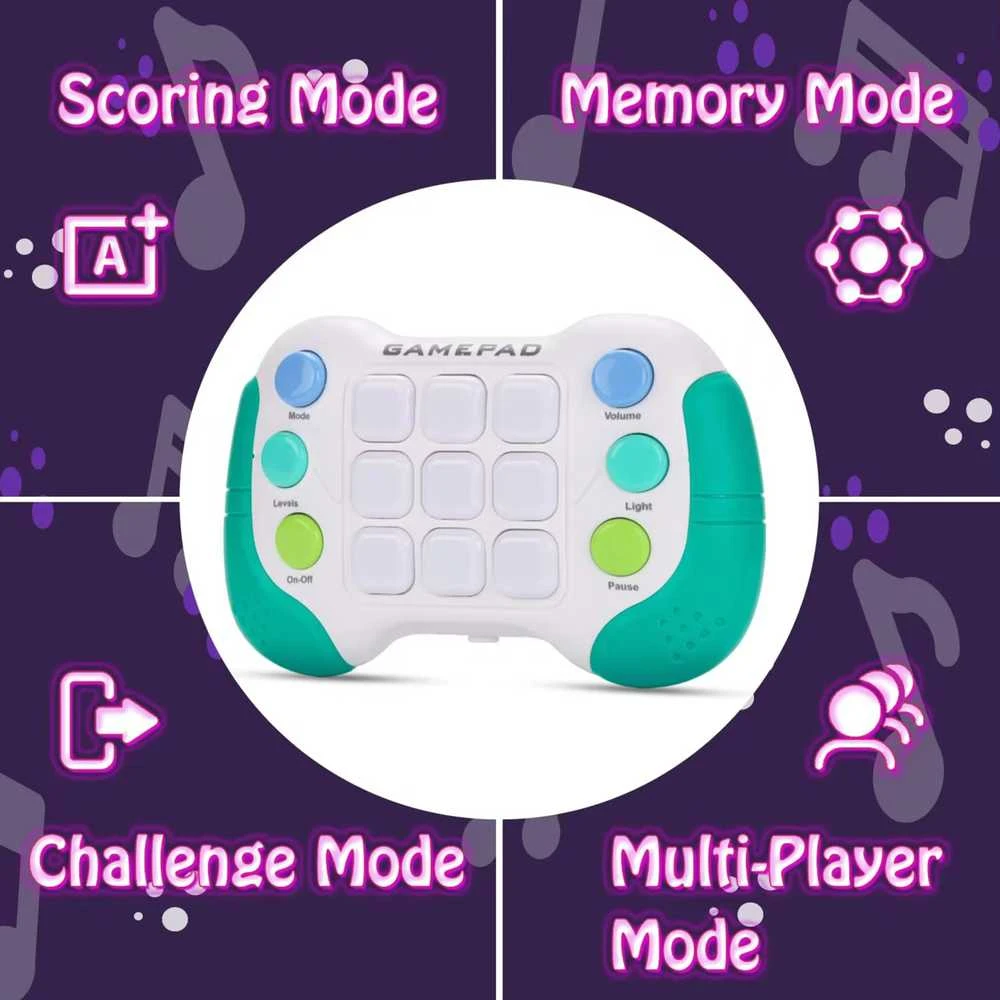 WOOPIE Elektroninė Įgūdžių Žaidimų Sėdimoji Pop-It Fidget Toy Gamepad Mėlyna