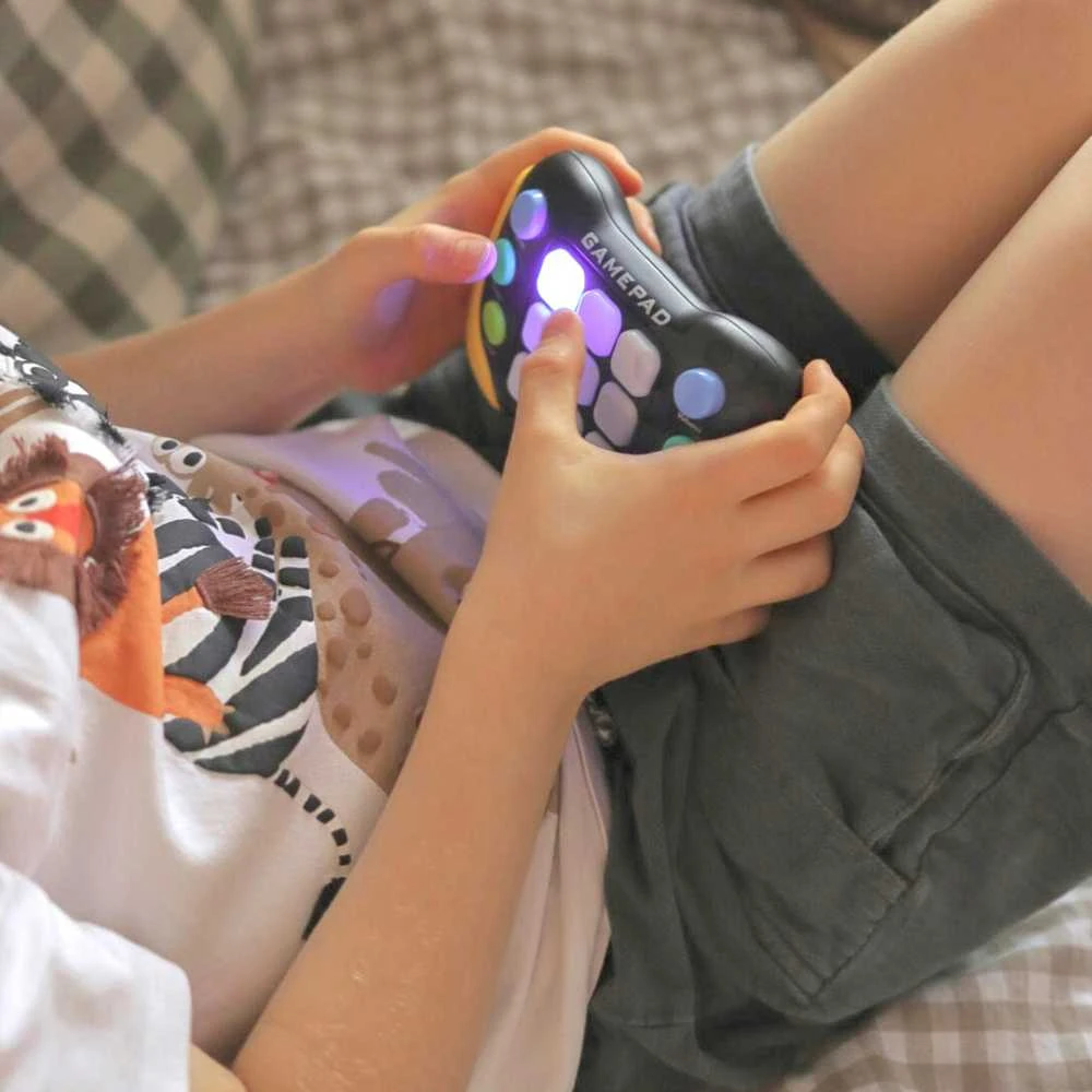 WOOPIE Elektroninė Įgūdžių Žaidimų Sėdimoji Pop-It Fidget Toy Gamepad Mėlyna