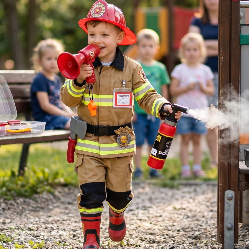 WOOPIE Žaislinė astronauto lagaminas su gesintuvu 7 el.
