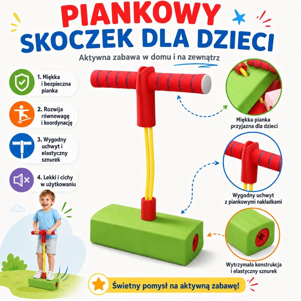 WOOPIE Pogo šokinėjimo ir pusiausvyros lavinimo priemonė
