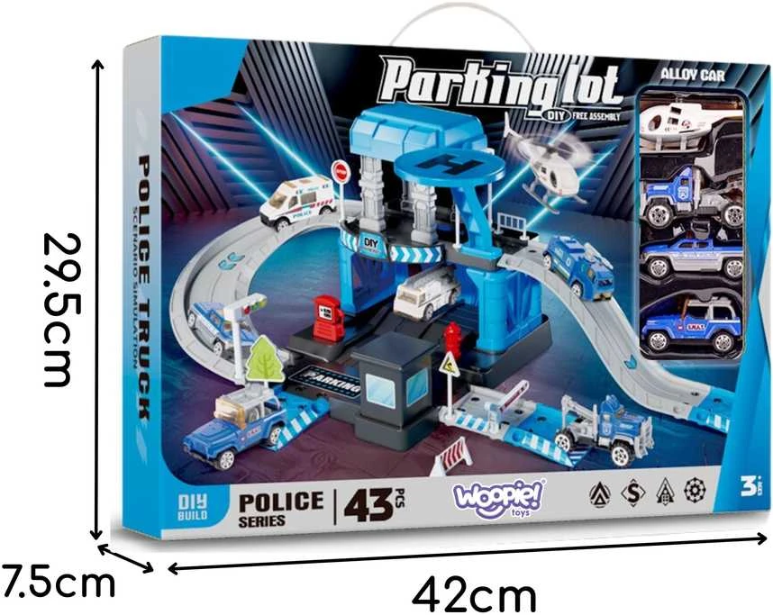 Woopie Policijos Automobilių Garažas su Priedais