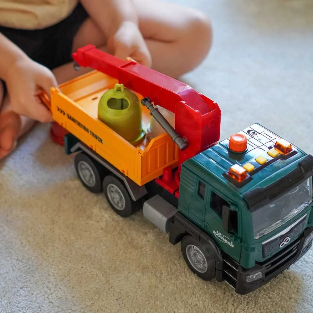 WOOPIE Atliekų Vagonas su Craneliu - Interaktyvus Automobilis 1:10