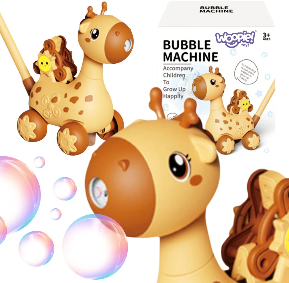 WOOPIE 50629 žirafos stūmiklis 2in1 burbulas