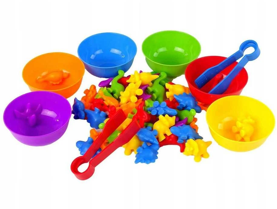 WOOPIE Montessori Educational Game Color Sorter Dinosaurs 56 pcs.