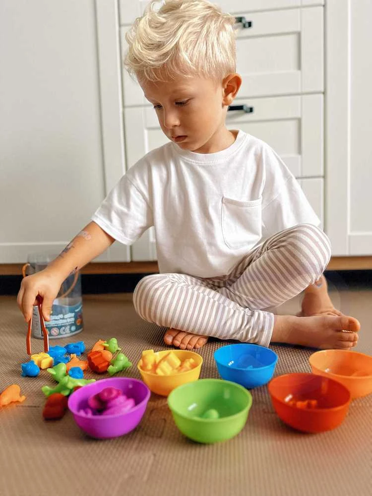 WOOPIE Montessori Educational Game Color Sorter Dinosaurs 56 pcs.