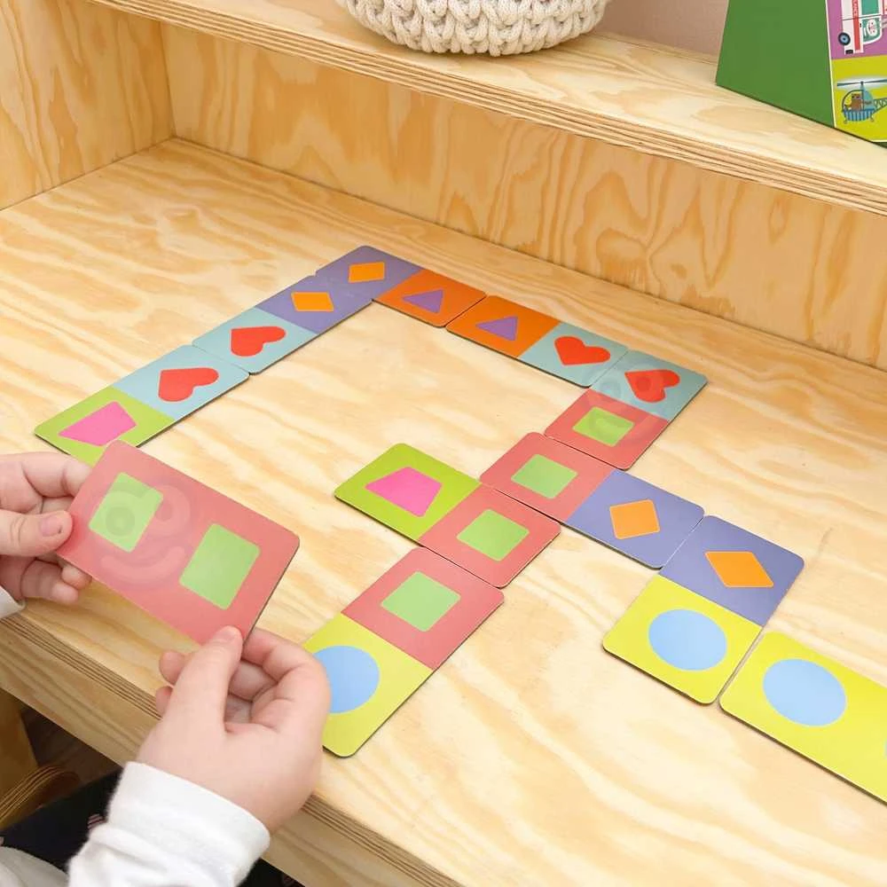 Woopie edukacinis žaidimas Gyvūnų transportas domino ir Montessori kortelių dėlionė