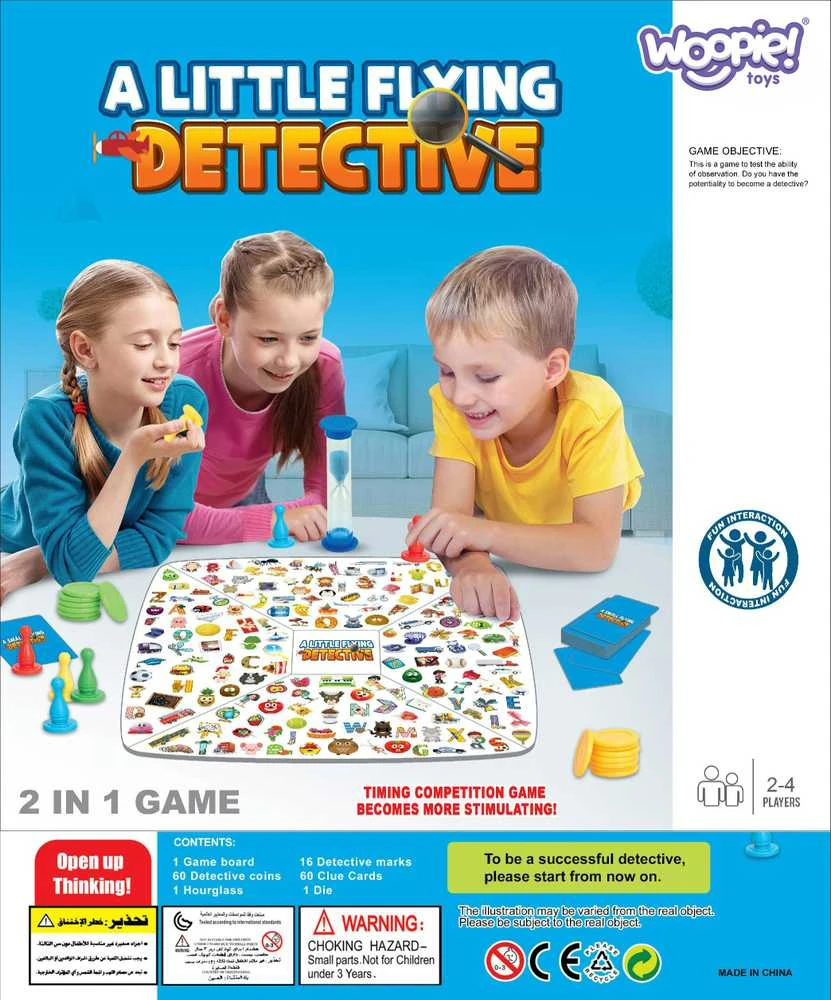 WOOPIE Stalo Žaidimas 2in1 Mažas Detektyvas + Činčikas