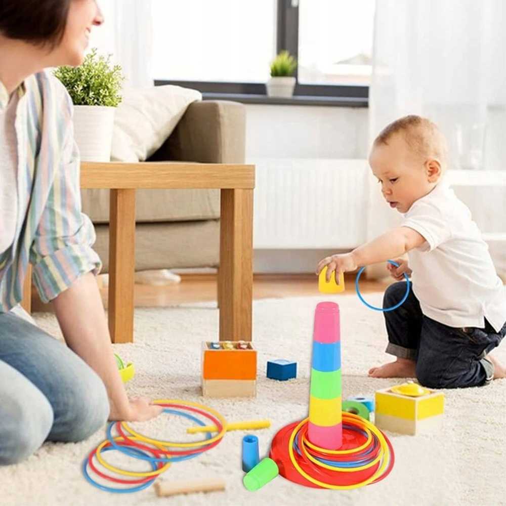 Woopie Įgūdžių Žaidimas Ring Toss Spalvų Kova