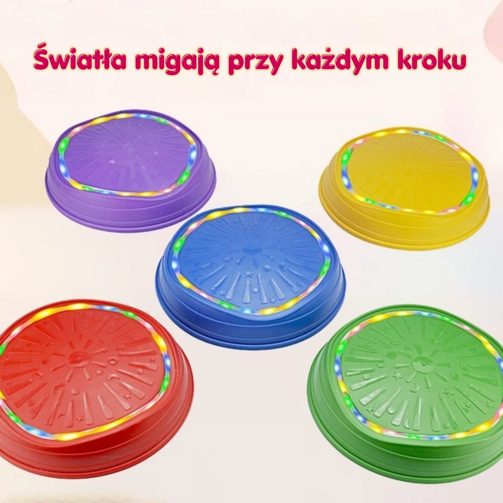 WOOPIE interaktyvūs pusiausvyros akmenys su garsu ir šviesa 5 vnt.