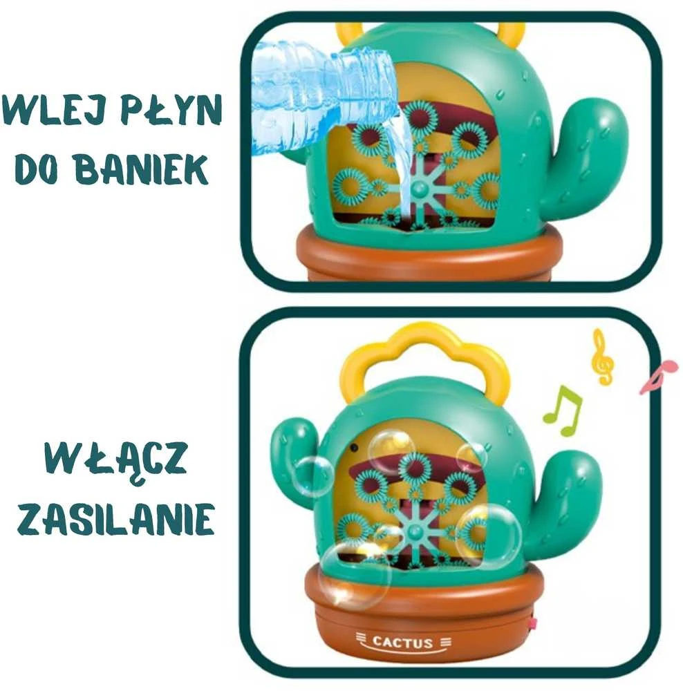 WOOPIE 54085 Kaktuso elektrinė burbulų mašina