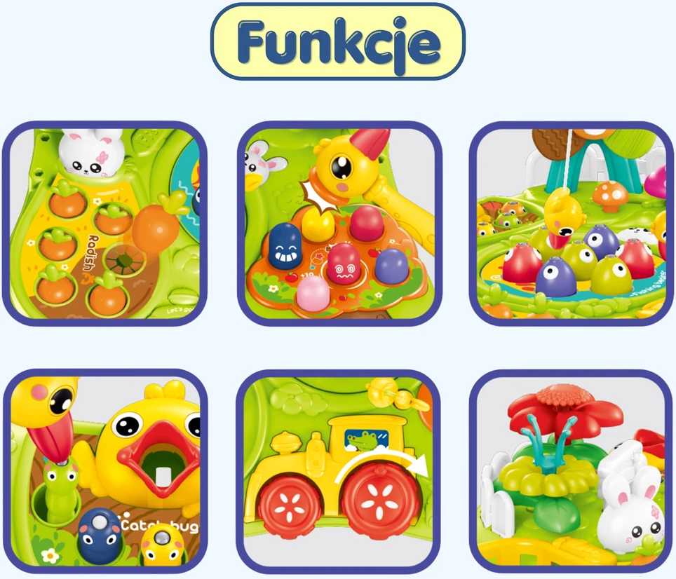WOOPIE interaktyvus edukacinis stalas 2 in 1 žaidimas žvejyba