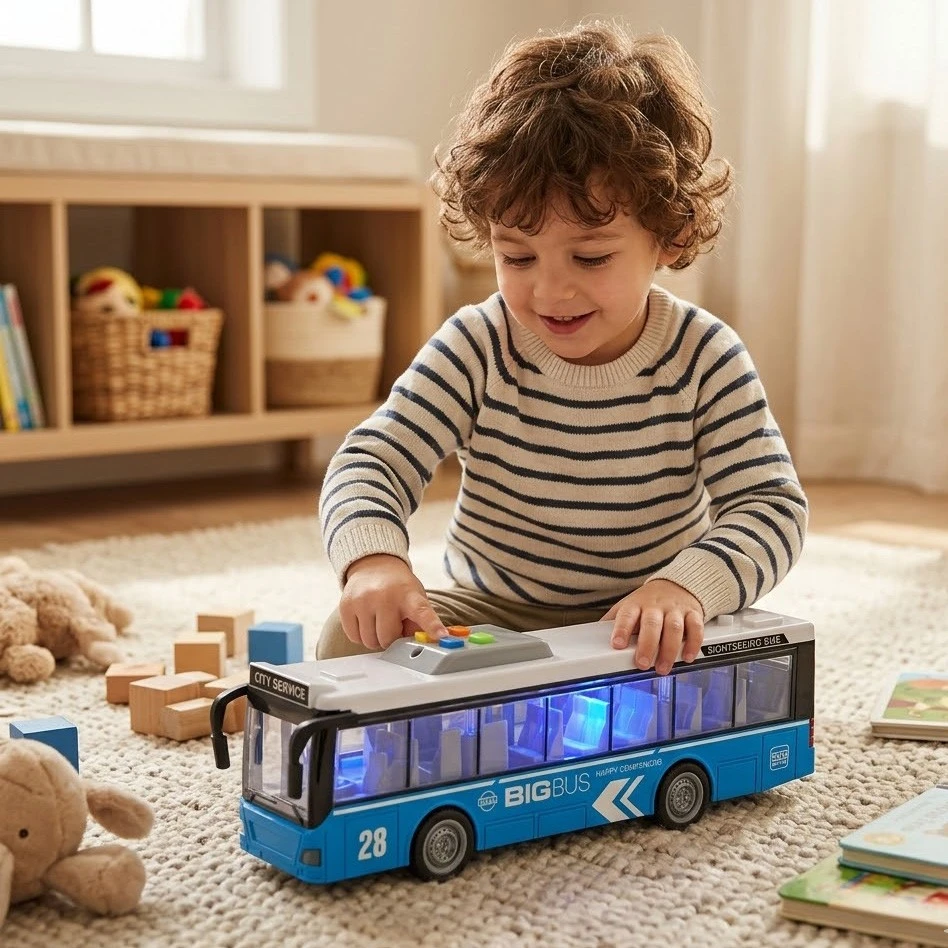 WOOPIE Autobusas Interaktyvus 1:16 su garsais ir šviesomis