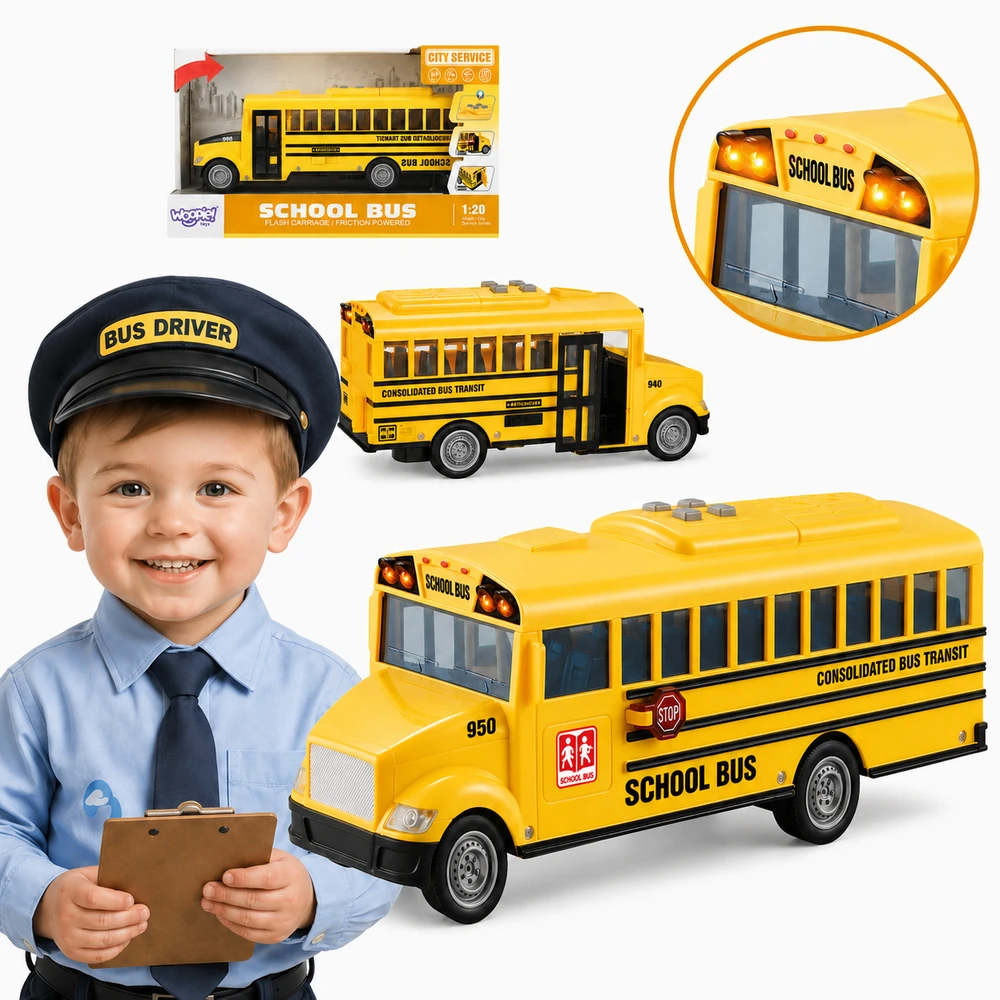 WOOPIE Interaktyvus Elektrinis Autobusas 1:20 Su Garso Efektais