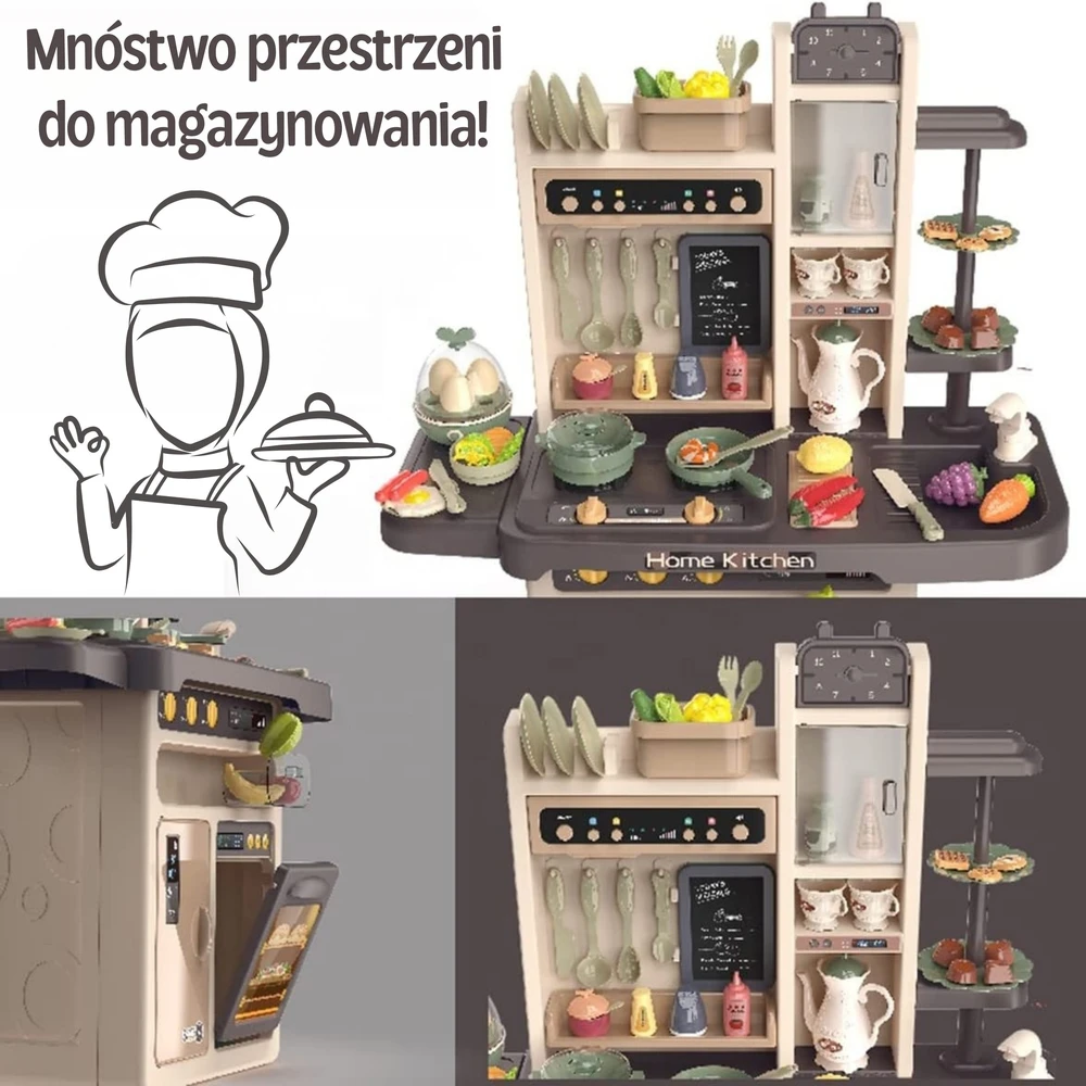 WOOPIE interaktyvi virtuvė su garo maišytuvu ir vandens cirkuliacijos efektais 88 vnt.