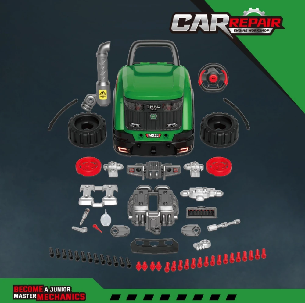 WOOPIE Interactive Mechanical Workshop Tractor with Numerous Accessories 60 pcs.